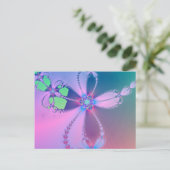 Flower Cross Postkarte (Stehend Vorderseite)