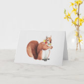Flower Crown Forester Squirrel Karte (Gelbe Blume)
