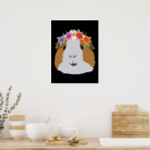 Flower Crown Guinea Pig Poster (Küche)