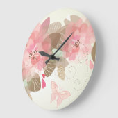 Flower Decor 15 Wall Clocks & Numeral Options Große Wanduhr (Winkel)