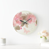 Flower Decor 15 Wall Clocks & Numeral Options Große Wanduhr (Zuhause)