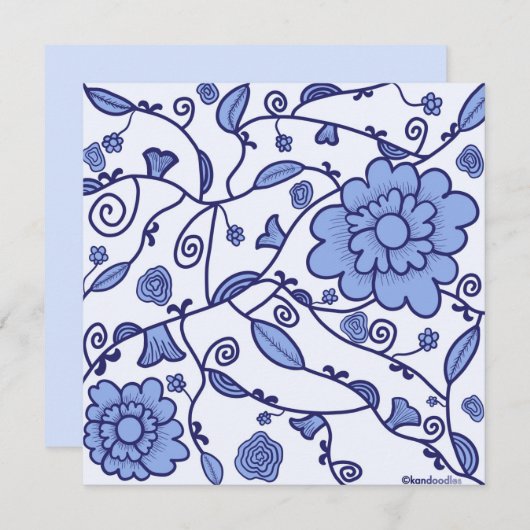 Flower Delsoftware Themed Flat Card (Vorne/Hinten)