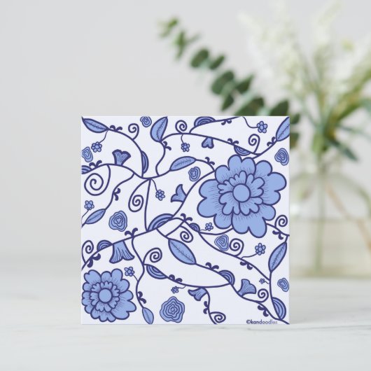 Flower Delsoftware Themed Flat Card (Stehend Vorderseite)