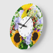 Flower Design Kitchen Clocks Große Wanduhr (Winkel)
