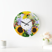Flower Design Kitchen Clocks Große Wanduhr (Zuhause)