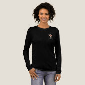 Flower Design Longsleeve T-shirt for women Tri-Blend Shirt (Volle Vorderseite)