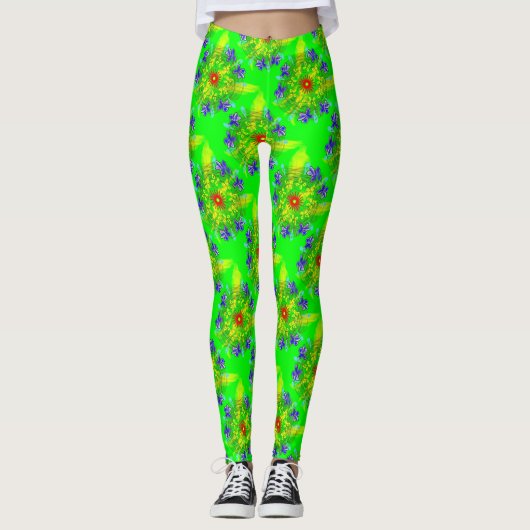 Flower Doodles Leggings (Vorderseite)
