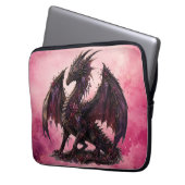 Flower-Drache | Botanischer Fantasy-Drache Laptopschutzhülle (Vorderseite Links)