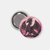 Flower-Drache | Botanischer Fantasy-Drache Magnet (Vorderseite/Rückseite)