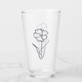Flower drawing glas (Rückseite)