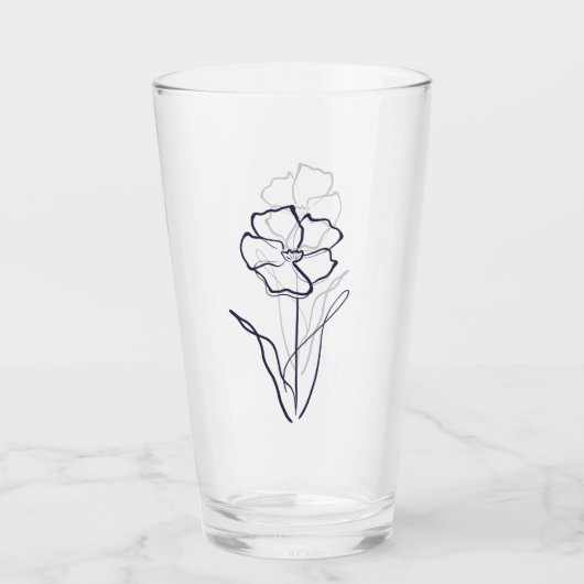 Flower drawing glas (Rückseite)