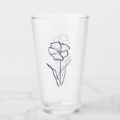 Flower drawing glas (Vorderseite)