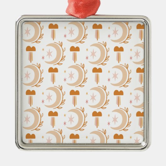 Flower Drawing Ornament Aus Metall (Vorne)