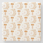 Flower Drawing Steinuntersetzer (Vorderseite)