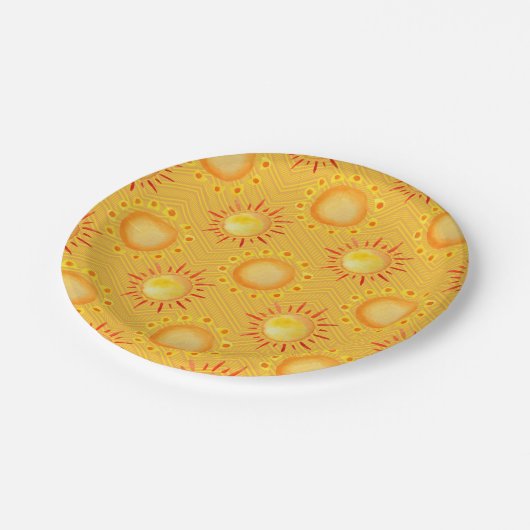 Flower Drawings Pappteller (Schrägansicht)