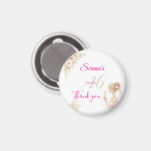 Flower Dreamy Soft Sweet 16 Birthday Button Magnet (Vorderseite/Rückseite)