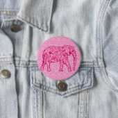 Flower elephant - fuchsia pink button (Beispiel)
