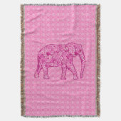 Flower elephant - fuchsia pink decke (Vorderseite Vertikal)