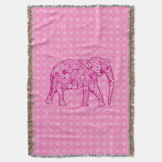 Flower elephant - fuchsia pink decke (Vorderseite Vertikal)