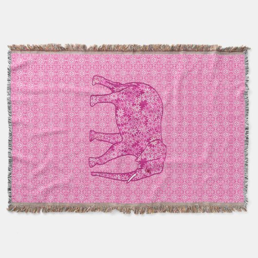 Flower elephant - fuchsia pink decke (Vorderseite)