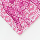 Flower elephant - fuchsia pink fleecedecke (Ecke)