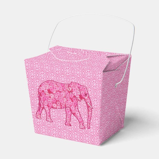 Flower elephant - fuchsia pink geschenkschachtel (Vorderseite)