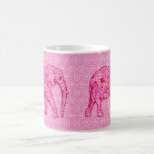 Flower elephant - fuchsia pink kaffeetasse (Mittel)