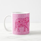 Flower elephant - fuchsia pink kaffeetasse (Links)