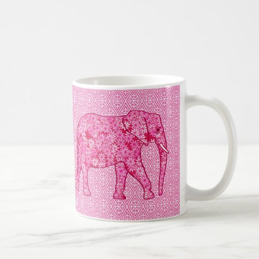 Flower elephant - fuchsia pink kaffeetasse (Rechts)