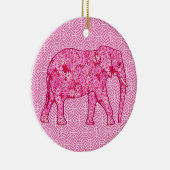 Flower elephant - fuchsia pink keramikornament (Rechts)