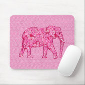 Flower elephant - fuchsia pink mousepad (Mit Mouse)