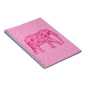 Flower elephant - fuchsia pink notizblock (Rechte Seite)