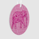 Flower elephant - fuchsia pink ornament (Vorderseite)