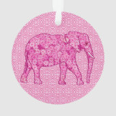 Flower elephant - fuchsia pink ornament (Rückseite)