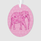 Flower elephant - fuchsia pink ornament (Vorderseite)