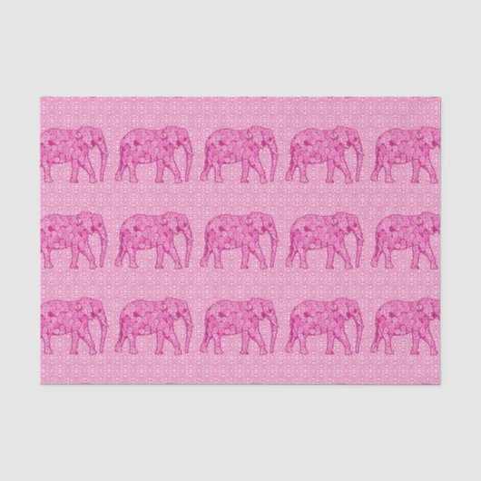 Flower elephant - fuchsia pink seidenpapier (Vorderseite)