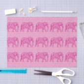 Flower elephant - fuchsia pink seidenpapier (Handwerk)