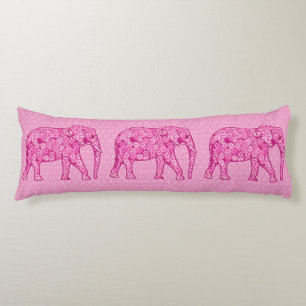 Flower elephant - fuchsia pink seitenschläferkissen
