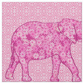 Flower elephant - fuchsia pink stoff (Nahaufnahme)