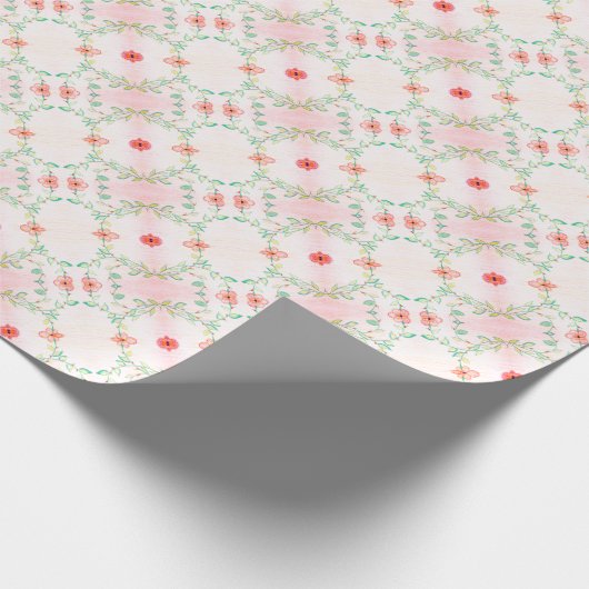 Flower Everyday Pastel Shade Geschenkpapier (Ecke)