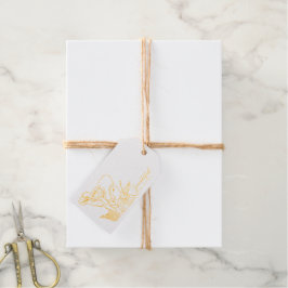 Flower Fairy Foil Gift Tag for Small Business Geschenkanhänger