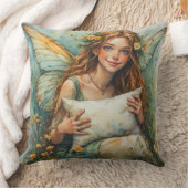 Flower Fairy Holding Pillow Kissen (Decke)