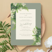 Flower Ferns Wedding Einladung
