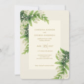 Flower Ferns Wedding Einladung 2 (Vorderseite)