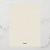 Flower Ferns Wedding Folieneinladung (Rückseite)