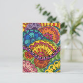 Flower Fest #3 Postkarte (Stehend Vorderseite)