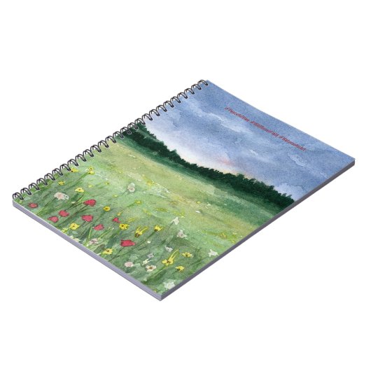 Flower Field Landscape Notizblock (Linke Seite)