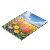 Flower Field Landscape Painting Watercolor Notizblock (Linke Seite)