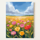 Flower Field Landscape Painting Watercolor Planer (Rückseite)