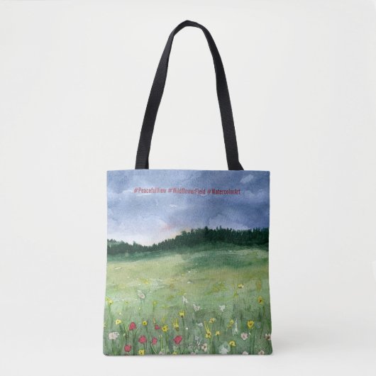 Flower Field Landscape  Tasche (Vorderseite)